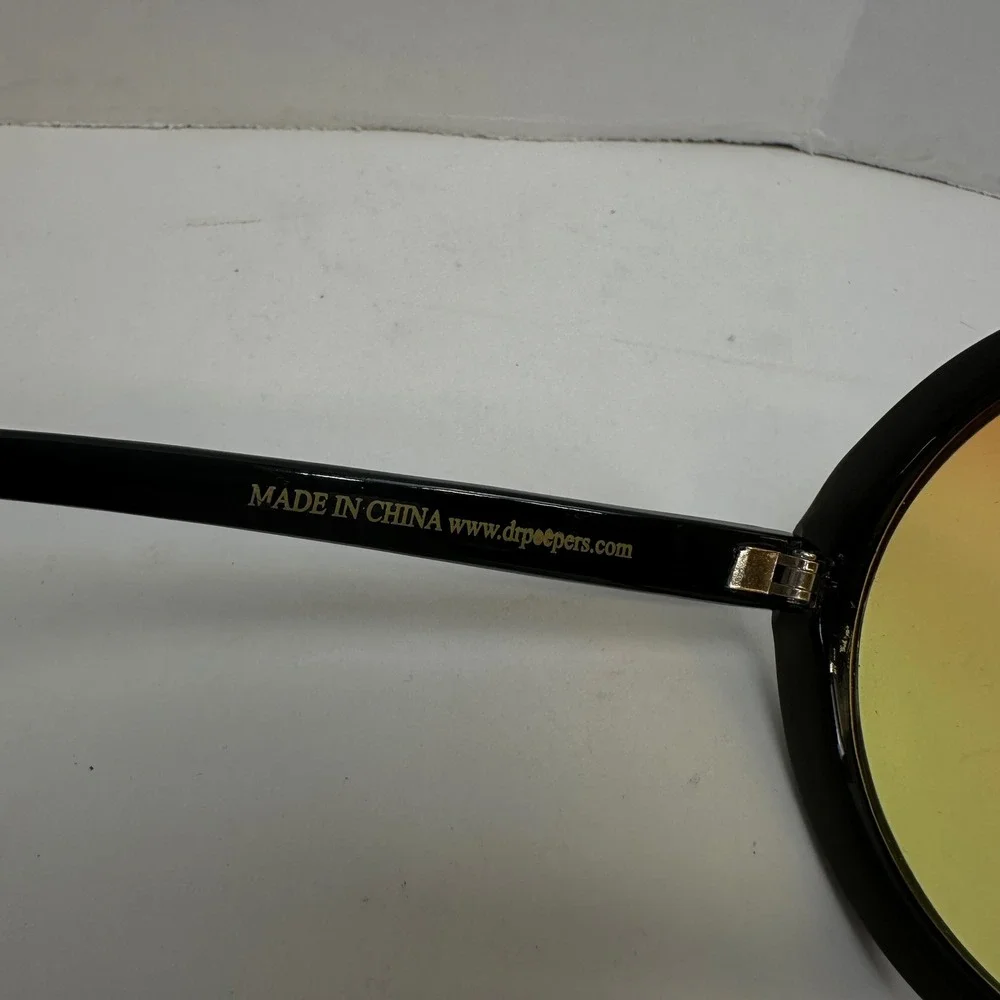 Dr. Peepers S77206 Women Oversized Round Rhinestone Sunglasses Black Orange